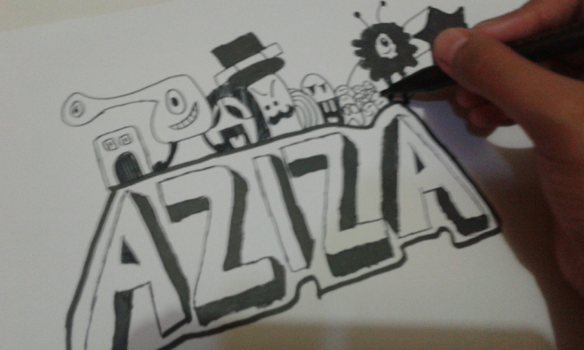 To Make Doodle Art Monster Azizasafirazai